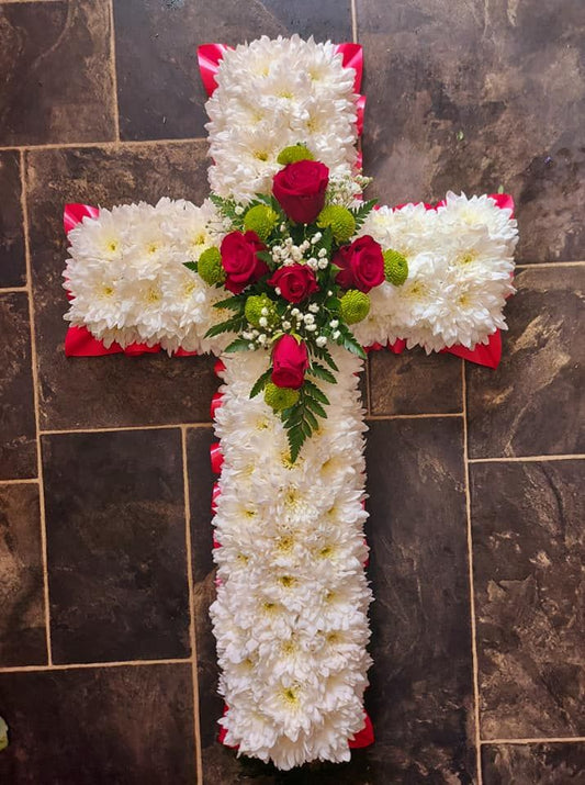 Cross Funeral Flowers